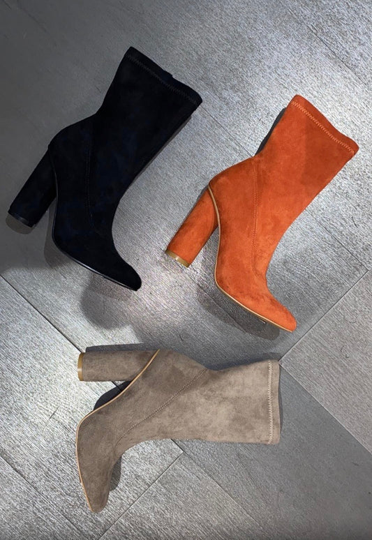 Mary Suede Booties